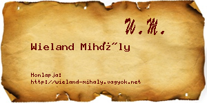 Wieland Mihály névjegykártya